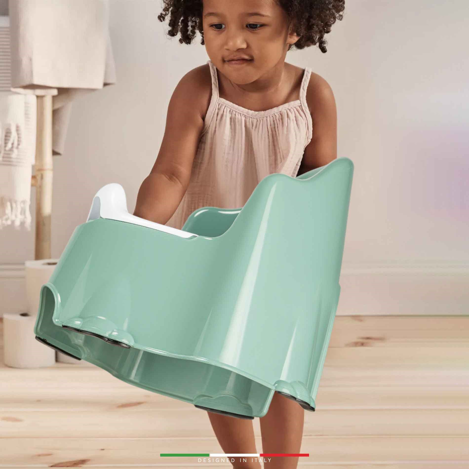 EleleLife Tuvalet Eğitimi için Taşınabilir Bebek Lazımlık Yeşil